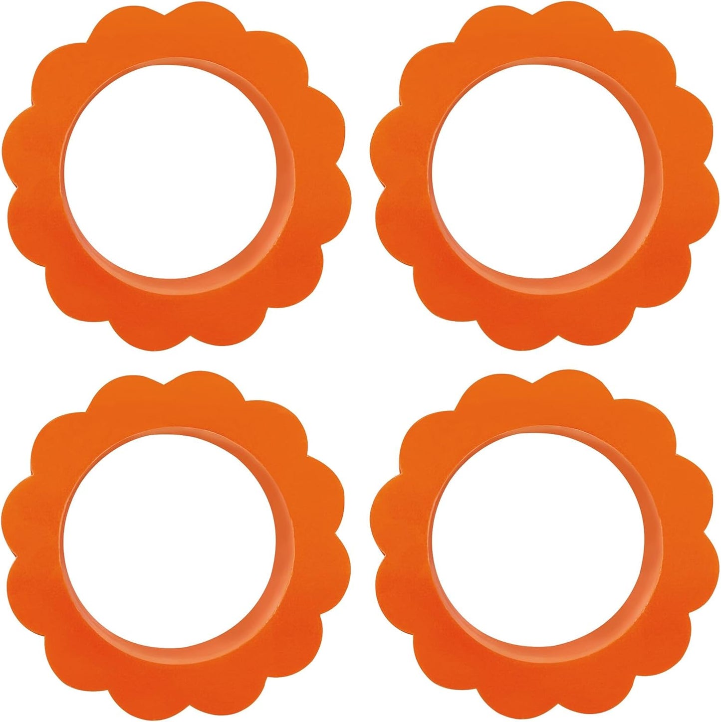 Juego de anillos para servilletas mariposa naranja de acrílico