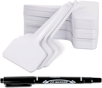 Etiquetas plantas 4pulg plástico impermeable con rotulador