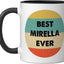 Taza cerámica Mirella First Name negra/blanca