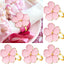 Set 100 servilleteros florales rosadas hebilla dorada
