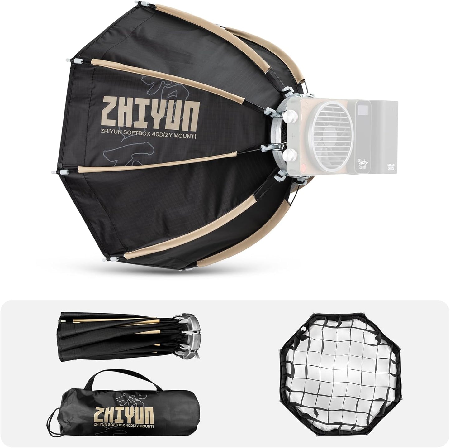 Caja luz octogonal 14.17pulg montaje ZY plegable compatibles X100 X60