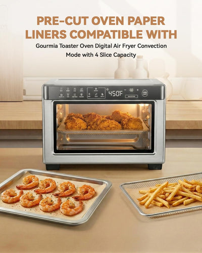 125 Forros Pergamino Comp Gourmia Freidora Aire 10qt Antiadherentes