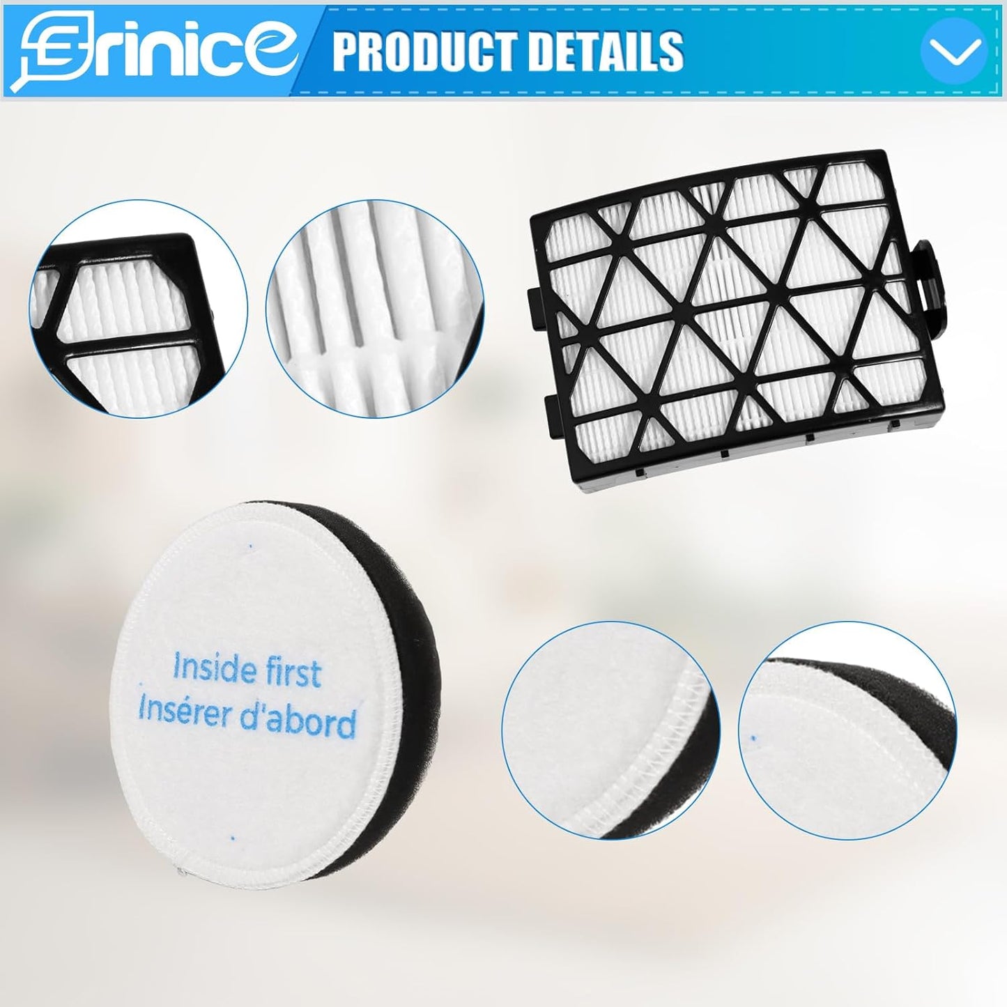 Filtro repuesto Eureka FlexReach NEU651PL Hepa y espuma