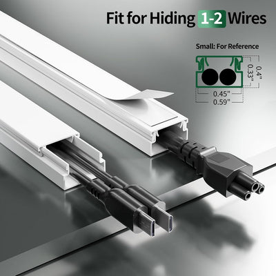 Ocultador cables pared cubiertas pintables 212.6pulg