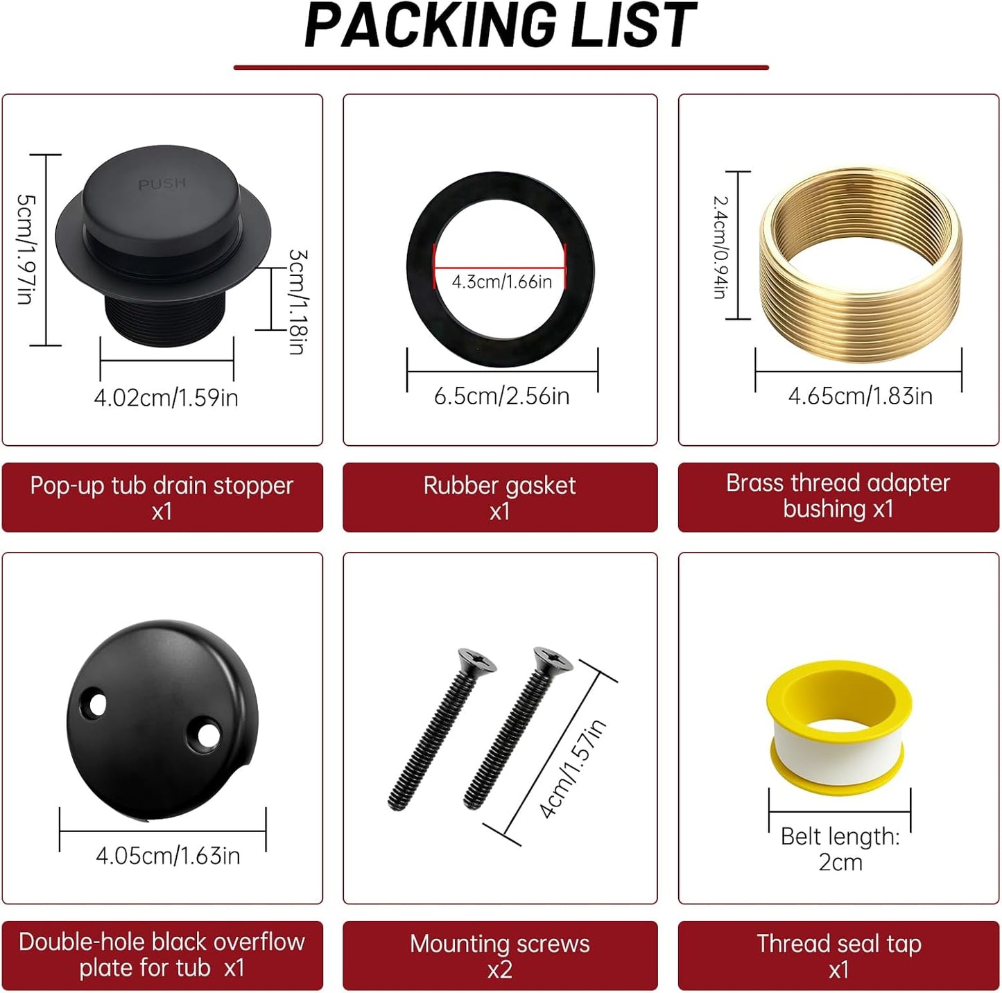 Kit drenaje bañera negro mate 2 agujeros