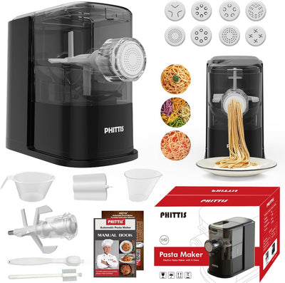 Máquina de pasta automática 8 discos fáciles de limpiar negra