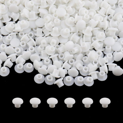 500 Tapones Plástico Rosca Blanca para Gabinetes