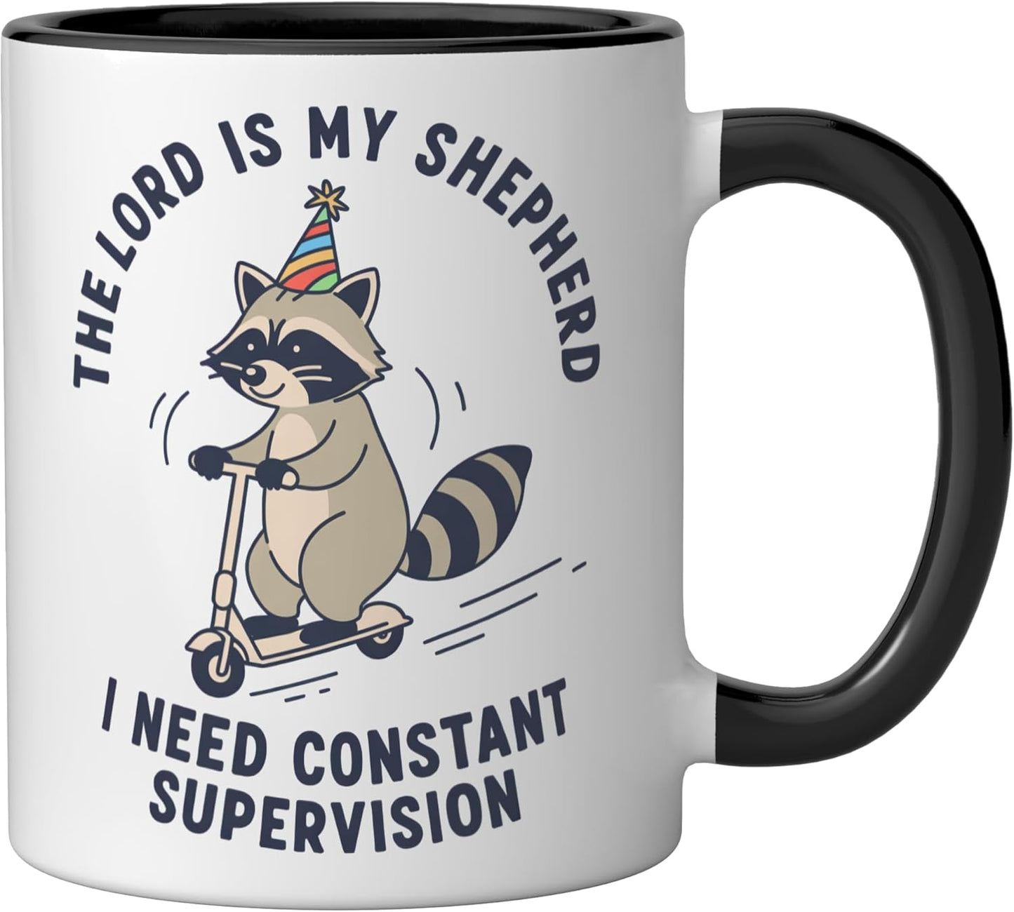 Taza Cerámica Ratoncillo Pastor Negro/Blanco