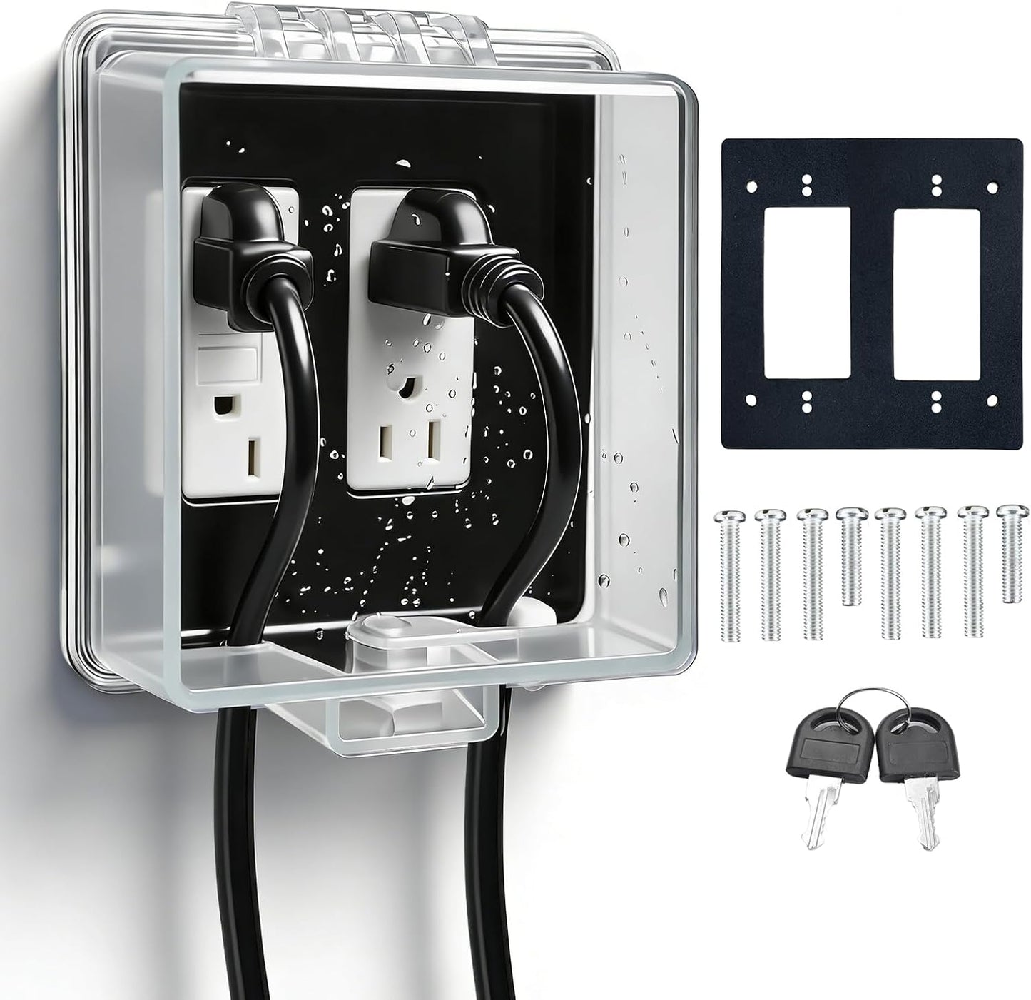 Cubierta GFCI resistente intemperie con cerradura
