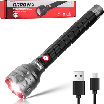 Linterna LED recargable 5000 lúmenes 5 modos USB-C