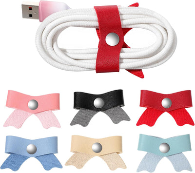 Organizador cuerda lazo piel sintética 12 pzas soporte cable