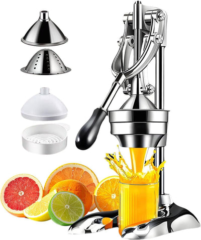 Exprimidor manual de acero inoxidable para cítricos y frutas