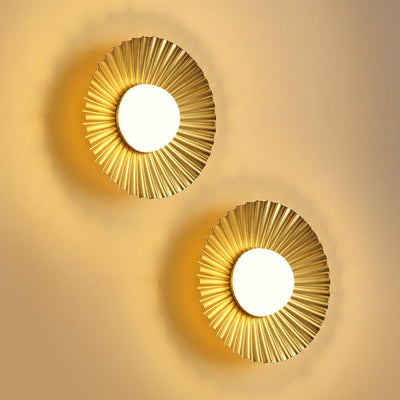 2 Apliques Pared Dorados Inalámbricos LED Regulables