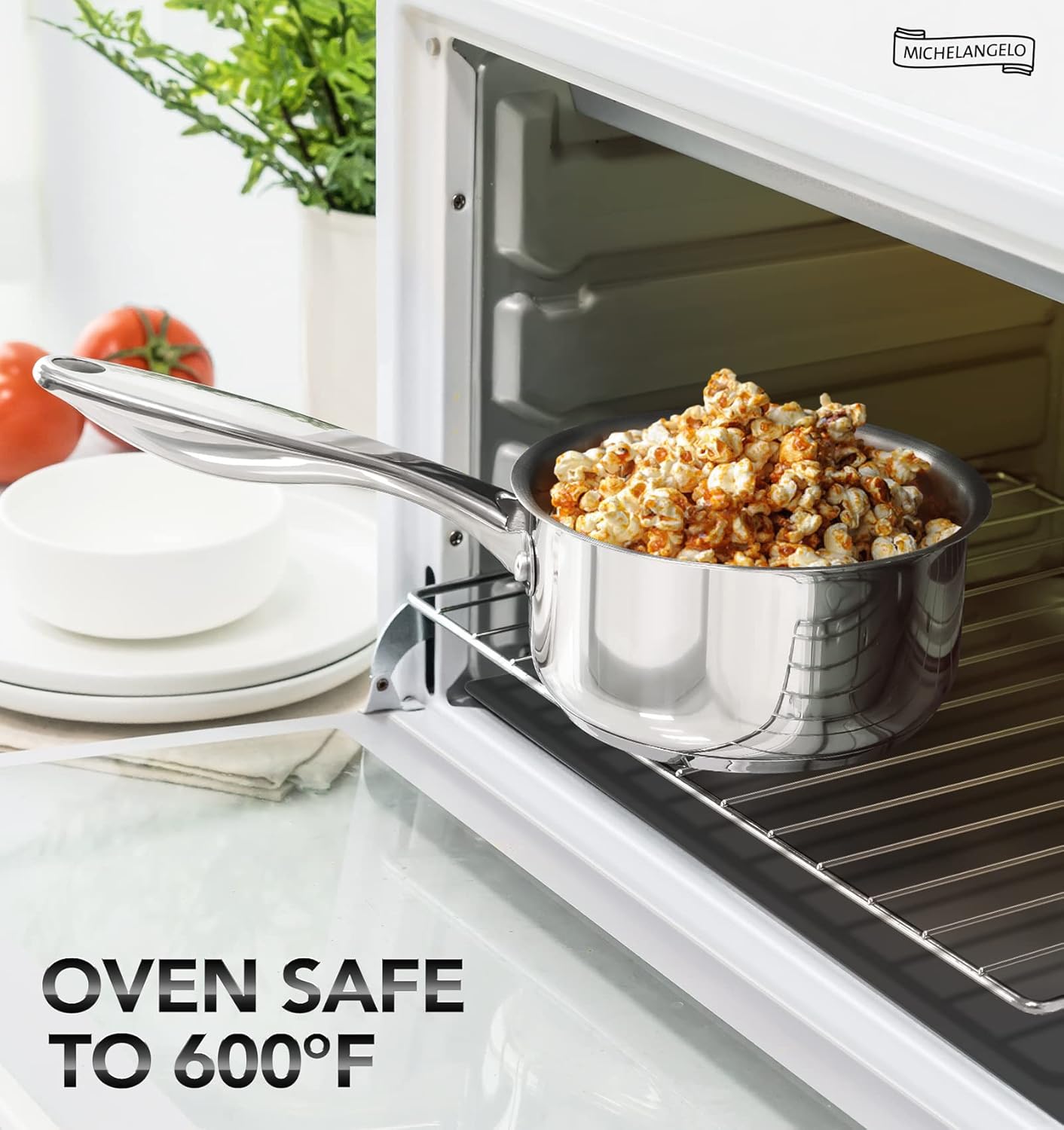 Set cacerolas acero inox 1qt y 2qt sartenes 8-11pulg