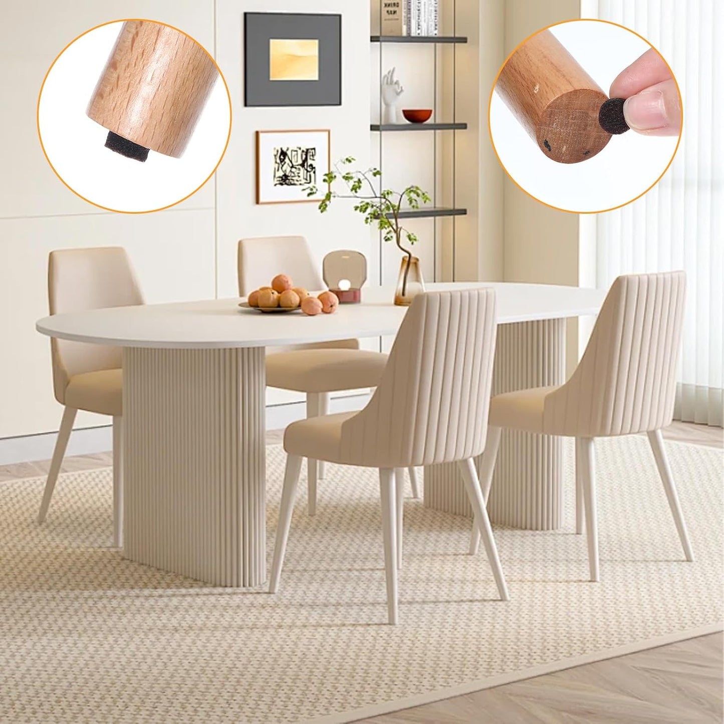 312 Almohadillas Fieltro 3/8pulg Protección Muebles Puertas