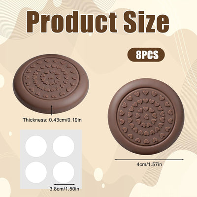 8 Pzas Pads Antideslizante Silicón Negro