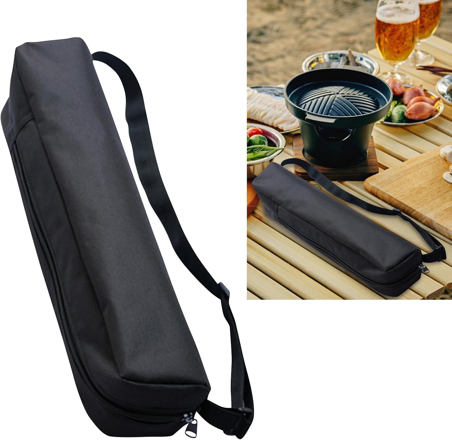 Bolsa almacenamiento parrilla tela Oxford impermeable camping