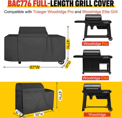 Cubierta parrilla BAC776 resistente con cremallera