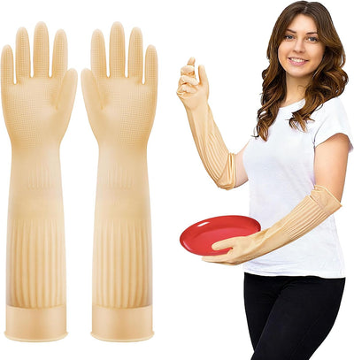 Guantes goma para lavar platos 17.8pulg