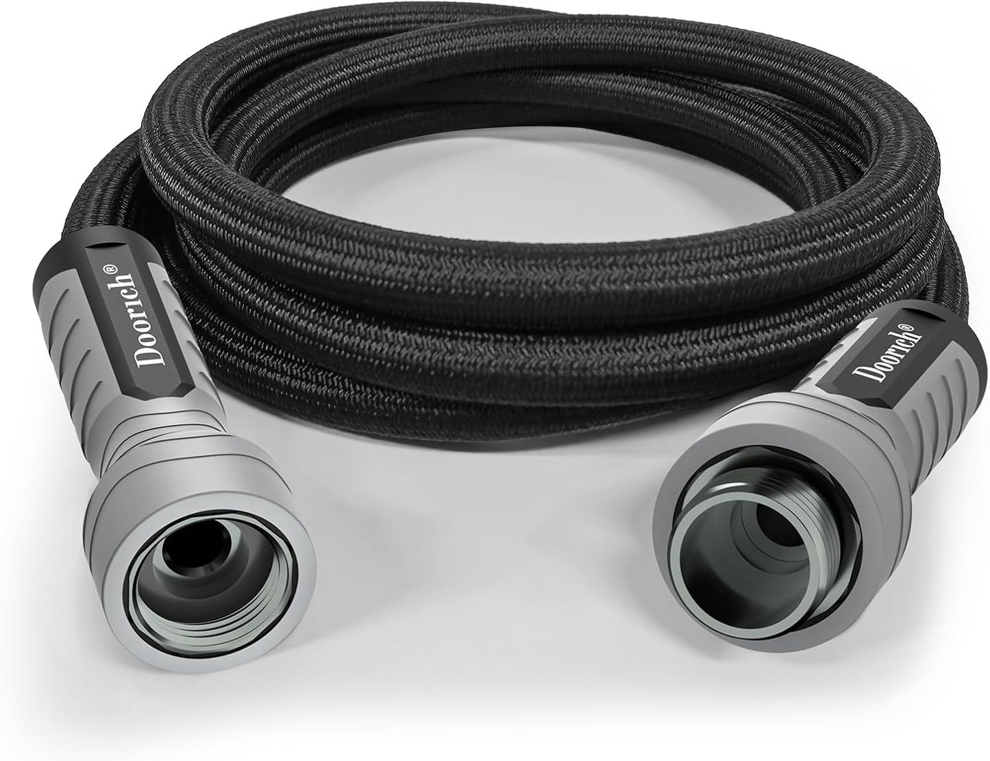 Manguera jardín flexible duradera alta presión 10ft negro