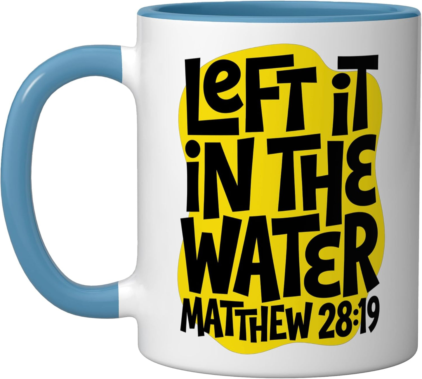 Taza Cerámica Blue/White Matthew 28:19 Amarillo