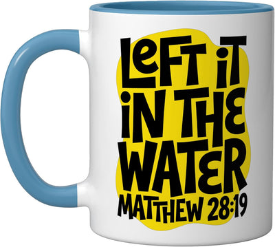 Taza Cerámica Blue/White Matthew 28:19 Amarillo
