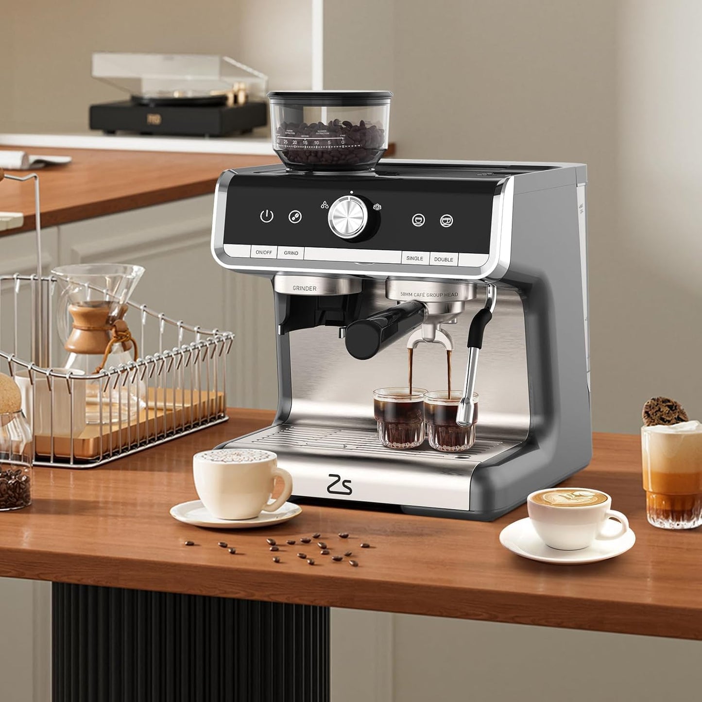 Máquina Espresso 20 Bar Profesional Espumador Leche Acero Inox