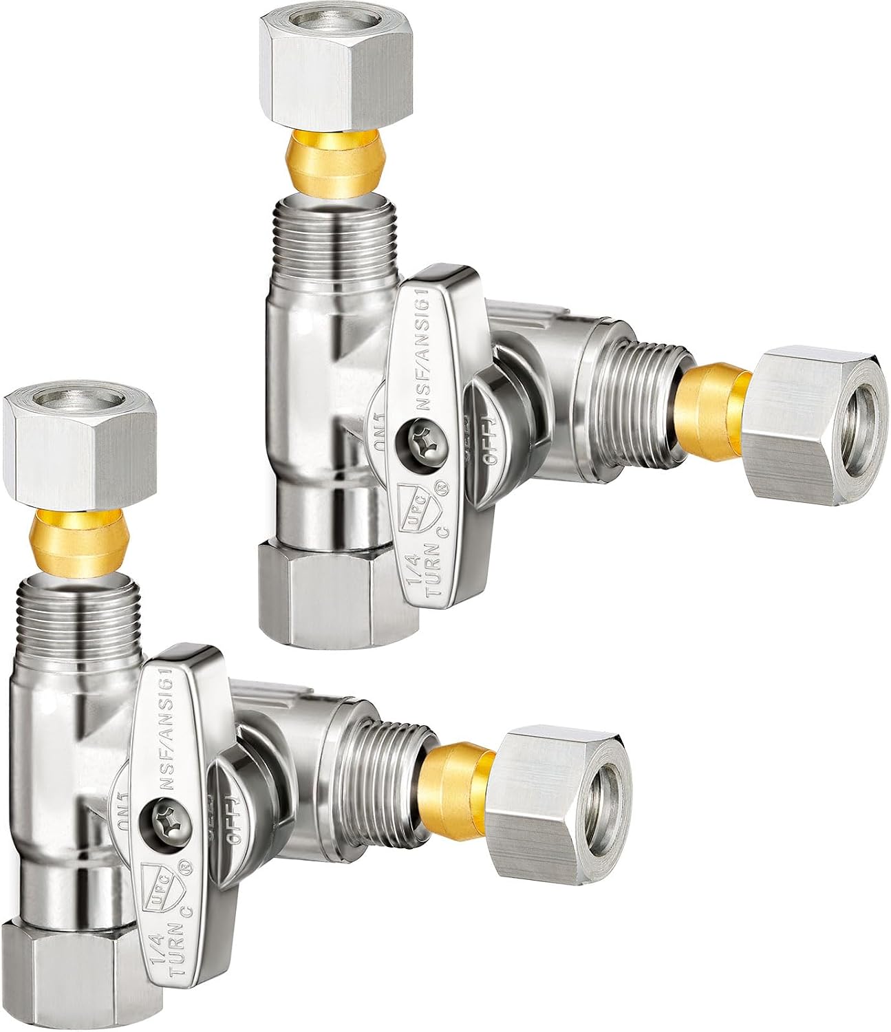 Válvula parada latón 3/8pulg conector T para lavavajillas