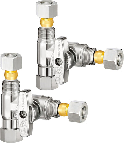 Válvula parada latón 3/8pulg conector T para lavavajillas