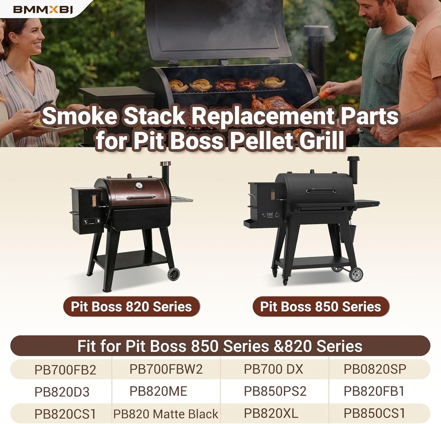 Repuesto chimenea Pit Boss serie 820 850 PB0820SP