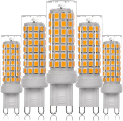 Pack 5 Bombillas LED G9 7W 3000K Luz Blanca Cálida
