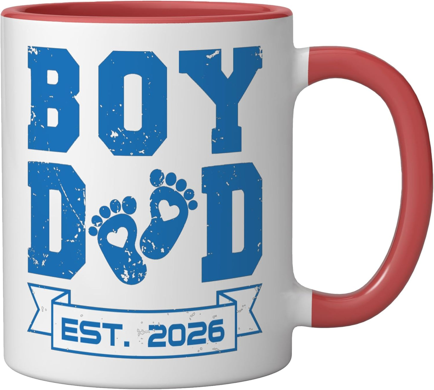 Taza Cerámica Vintage Padre Primeros Regalos Rojo/Blanco