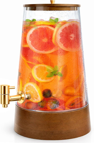 Dispensador bebidas vidrio 1.7gal grifo para fiestas