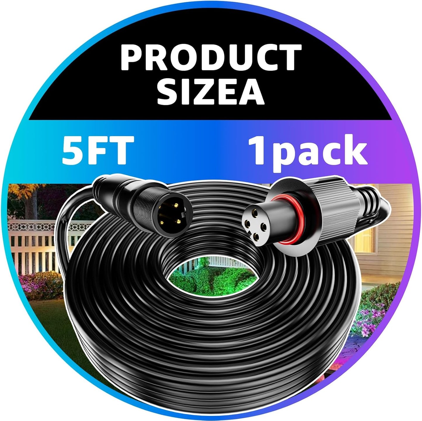 Cable extensión 5ft para luces Govee IP67 impermeable 4 pines