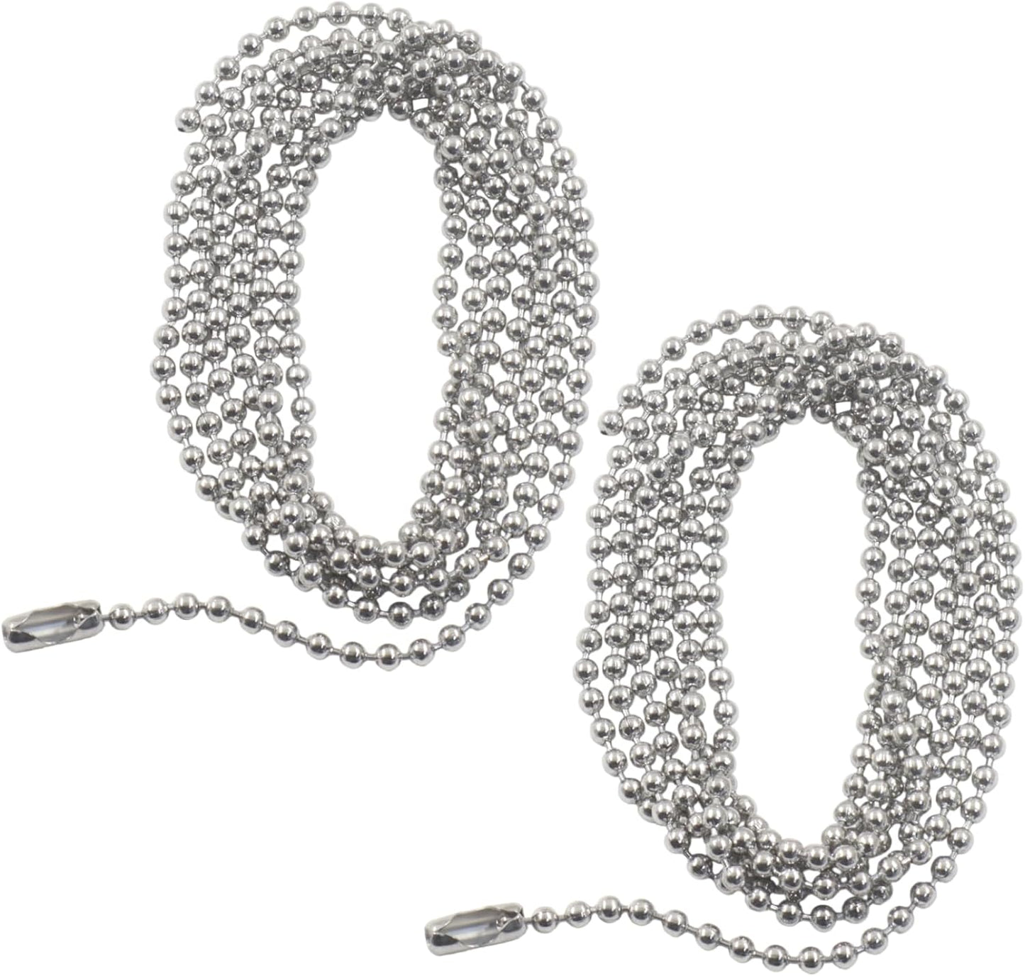 2 Extensores Cadena Ventilador Techo 95pulg Conectores Bola Cobre