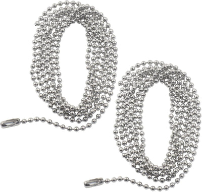 2 Extensores Cadena Ventilador Techo 95pulg Conectores Bola Cobre