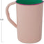 Jarra de acero inoxidable esmaltado 1.5 cuartos de galón con borde fucsia