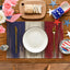 Juego de 6 manteles individuales Artoid con rayas estilo madera 12x18