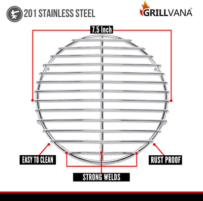 Rejilla carbón parrilla portátil para chimenea 7.5pulg
