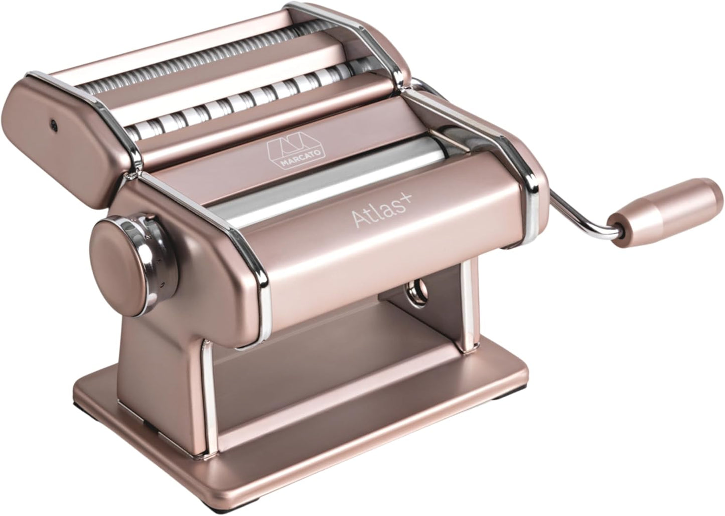 Máquina de pasta Atlas rosa polvo con rodillos acero cromado