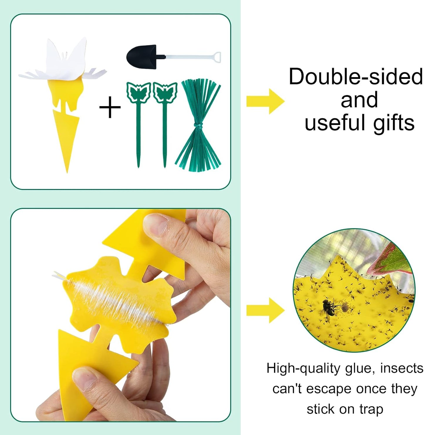 48 Trampas adhesivas para mosquitos interiores y exteriores