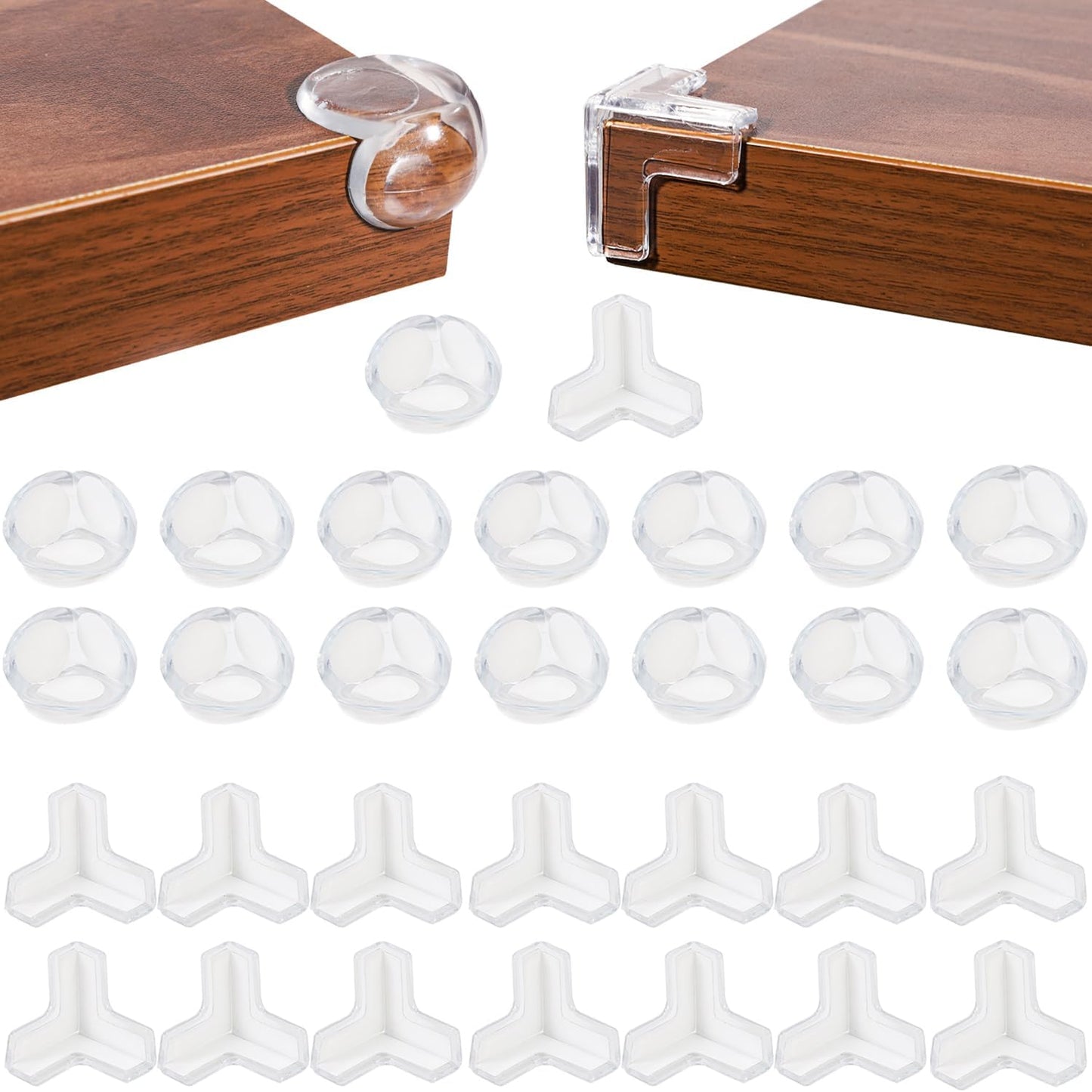 Set 30 Protectores Esquina Transparentes para Bebé