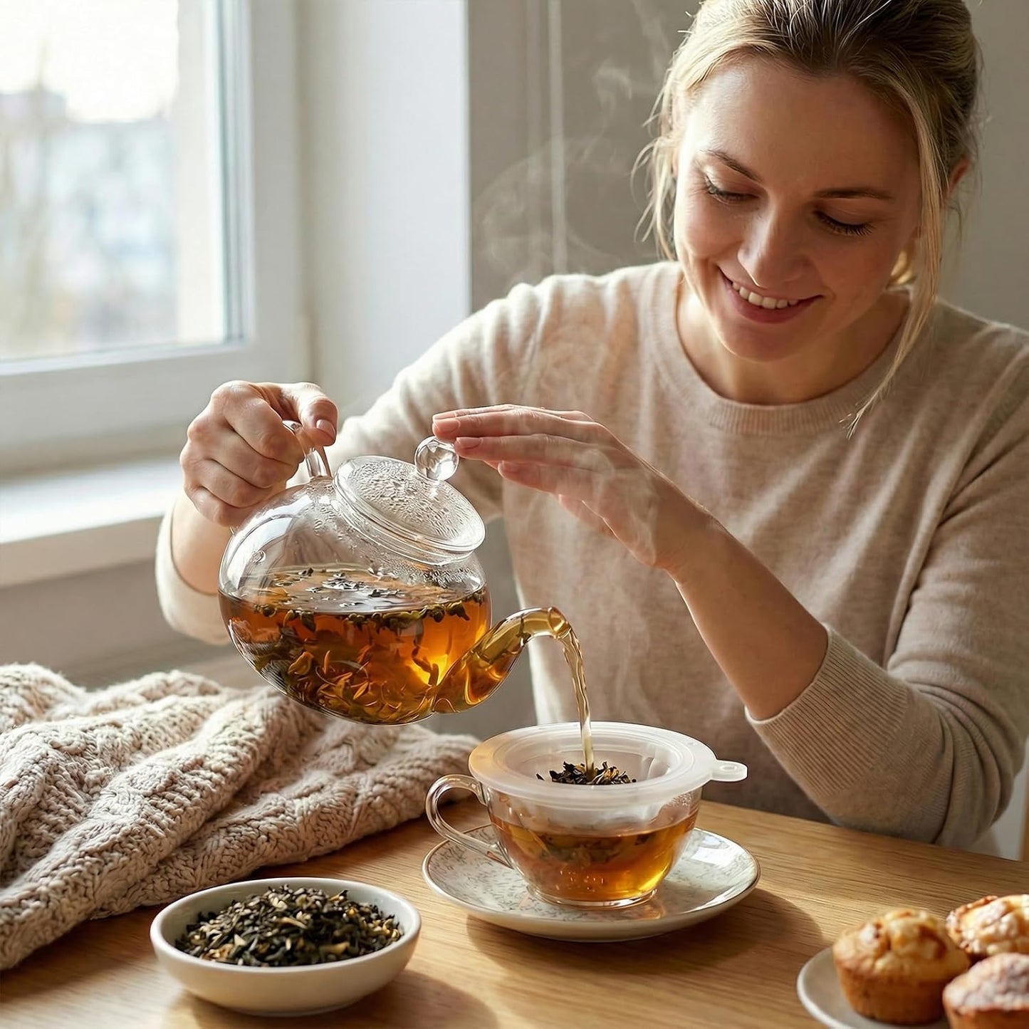 4 Pzas Colador Plástico Alimenticio para Líquidos
