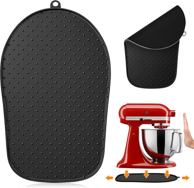 Tapete deslizante de silicona compatible Kitchen Aid 4.5-5 cuartos galón negro