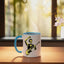 Taza Cerámica Abe Lincoln toca guitarra roca azul/blanco