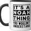 Taza cerámica con frase divertida en negro y blanco