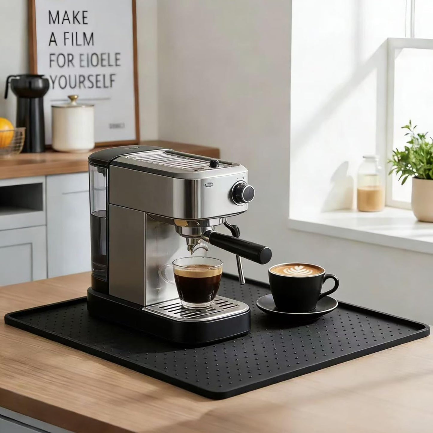 Tapete de café 10 x 14 pulgadas antideslizante impermeable