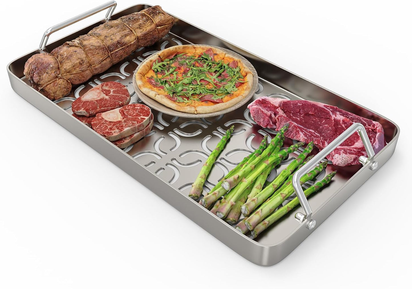 Bandeja parrilla pescado verduras acero inox Traeger