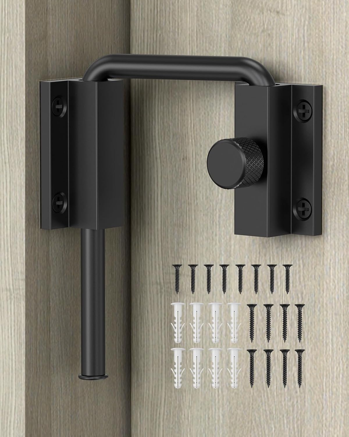 Cerradura puerta corredera aluminio antiabertura negro