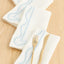 Set 4 servilletas lino bordado mujer